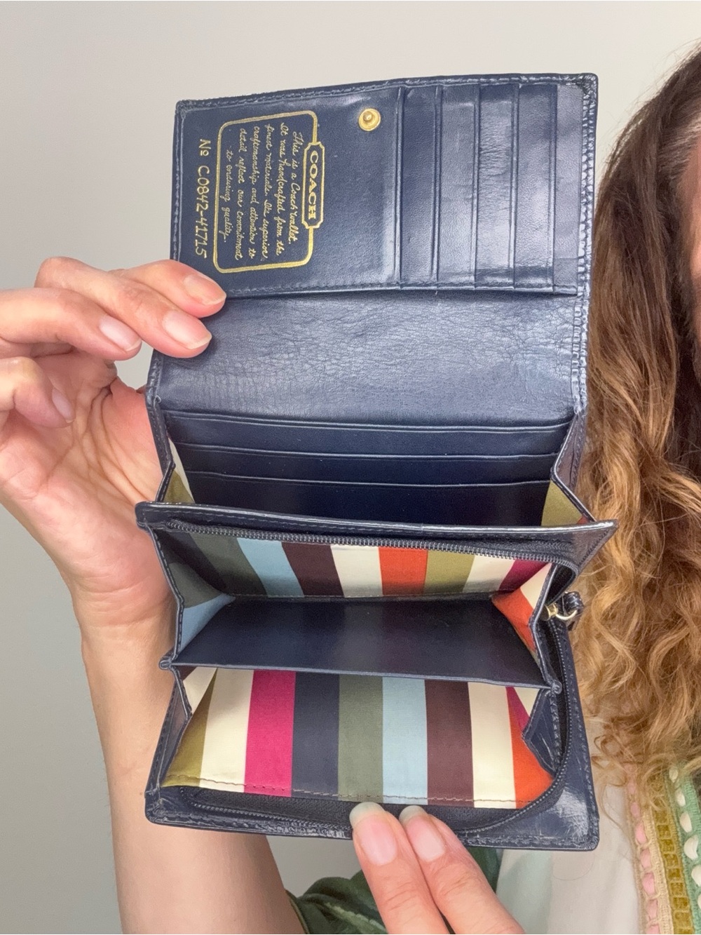 Coach Denim Legacy lining wallet EUC - Picture 6 of 11